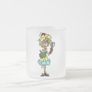 Taza De Cristal Esmerilado Las camisetas y los regalos sucios del cocinero