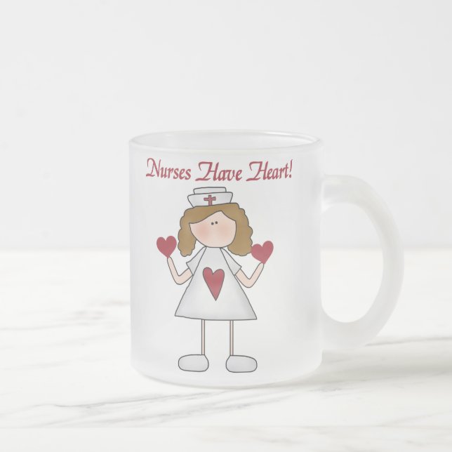Taza De Cristal Esmerilado Las enfermeras tienen camisetas y regalos para el  (Derecha)