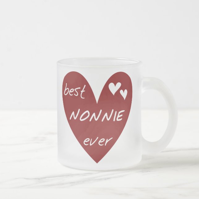 Taza De Cristal Esmerilado Las mejores camisetas y regalos de Nonnie del (Derecha)