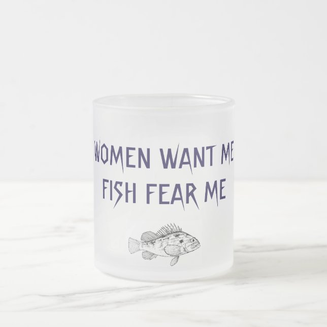 TAZA DE CRISTAL ESMERILADO LAS MUJERES QUIEREN QUE ME PESE TEMAN MUG (Centro)