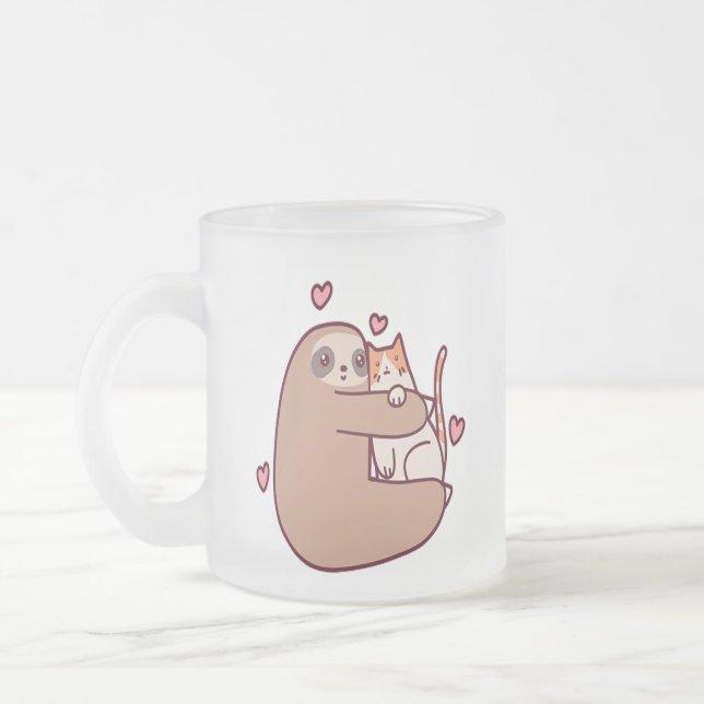 Taza De Cristal Esmerilado Las tragamonedas y los gatos son los mejores amigo (Izquierda)