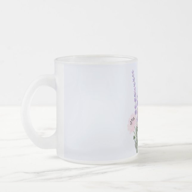 Taza De Cristal Esmerilado Lavender Coffee Mug (Izquierda)