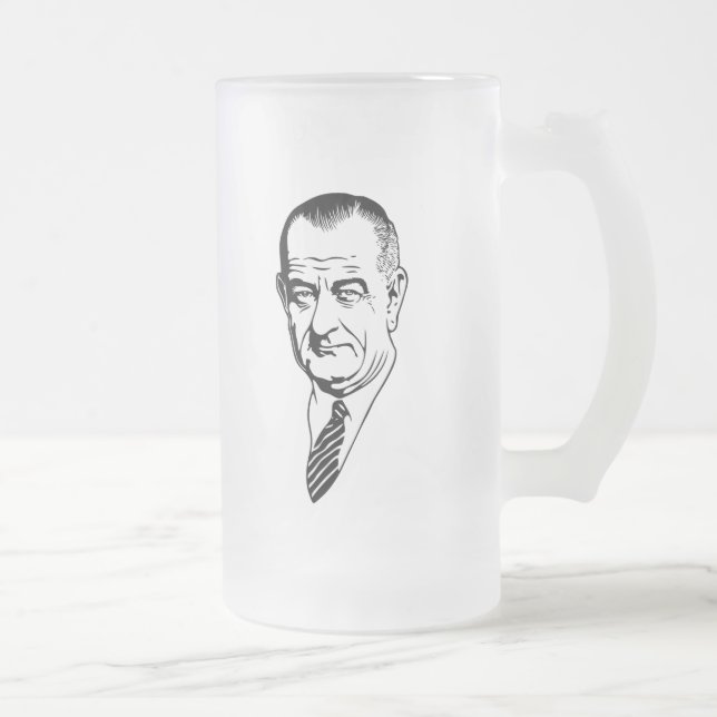 TAZA DE CRISTAL ESMERILADO LBJ (Derecha)