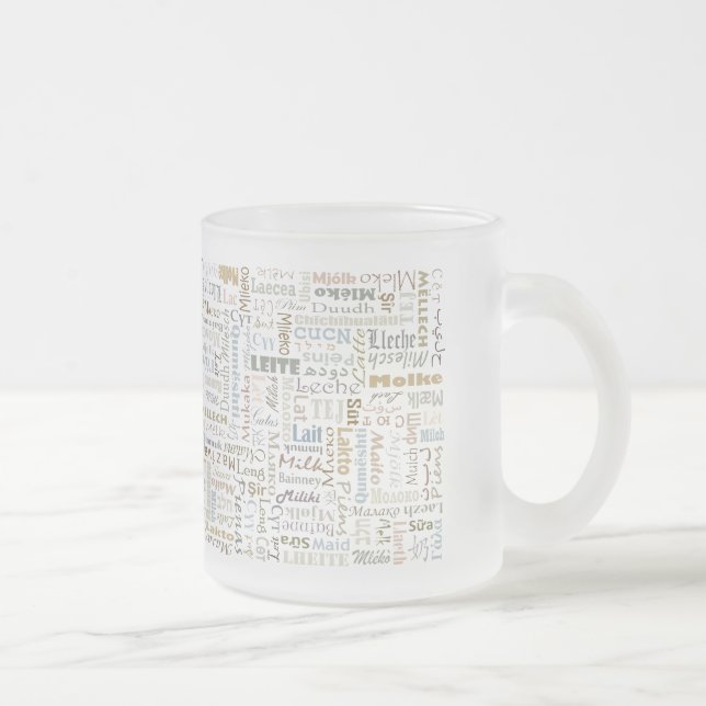 Taza De Cristal Esmerilado Leche (Derecha)