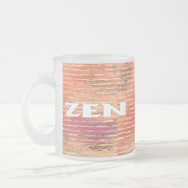Taza De Cristal Esmerilado Leche blanca zenica (Izquierda)