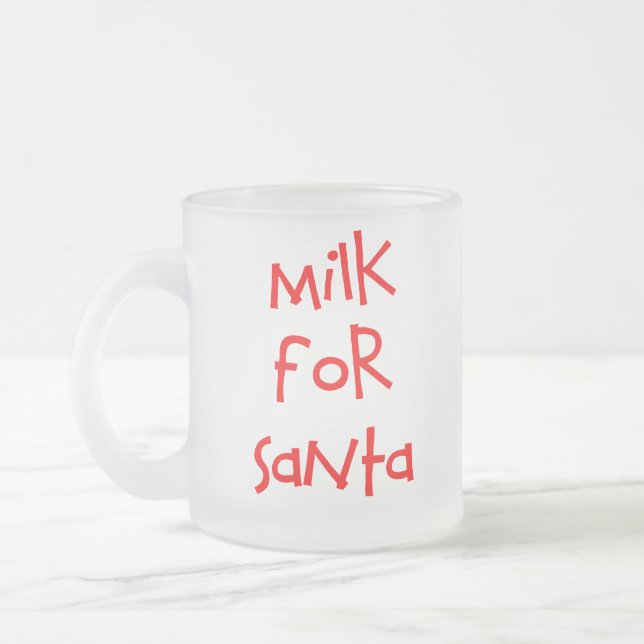 Taza De Cristal Esmerilado Leche para la rana de Santa (Izquierda)