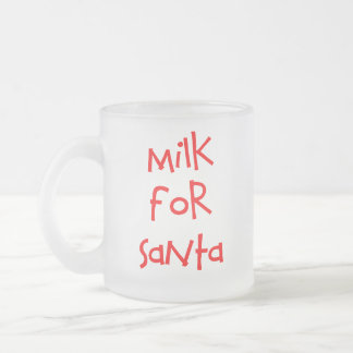 Taza De Cristal Esmerilado Leche Para Santa Mug