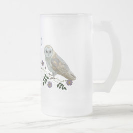 Taza De Cristal Esmerilado Lechuza común