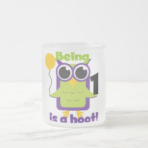 Taza De Cristal Esmerilado Lechuza Hoot Camisetas de cumpleaños y regalos
