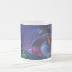 Taza De Cristal Esmerilado Lectura en invierno