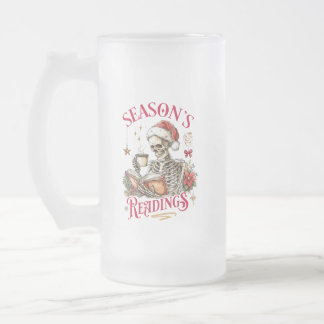 Taza De Cristal Esmerilado Lecturas de la Temporada