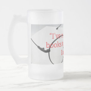 Taza De Cristal Esmerilado leer demasiados libros