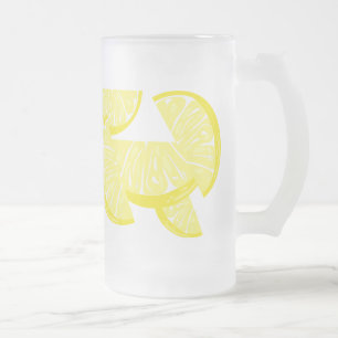 Taza De Cristal Esmerilado Lemones Lemonade Glass Mug