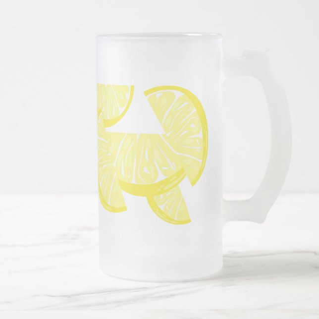 Taza De Cristal Esmerilado Lemones Lemonade Glass Mug (Derecha)
