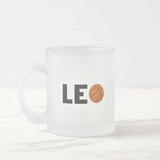 Taza De Cristal Esmerilado Leo Basketball (Izquierda)
