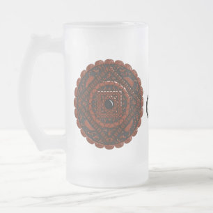 Taza De Cristal Esmerilado Leo Mandala Mug