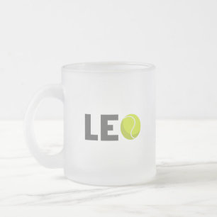 Taza De Cristal Esmerilado Leo Tennis
