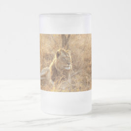 Taza De Cristal Esmerilado León