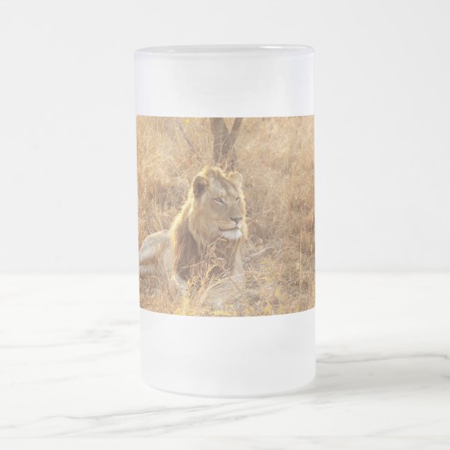 Taza De Cristal Esmerilado León (Centro)