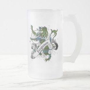 Taza De Cristal Esmerilado León de Ferguson Tartán
