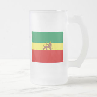 Taza De Cristal Esmerilado León del reggae de Rasta de Judah