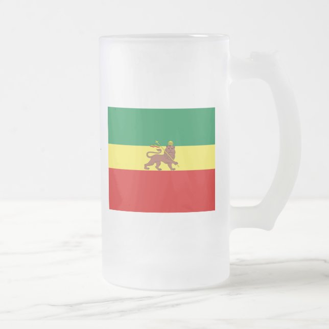 Taza De Cristal Esmerilado León del reggae de Rasta de Judah (Derecha)