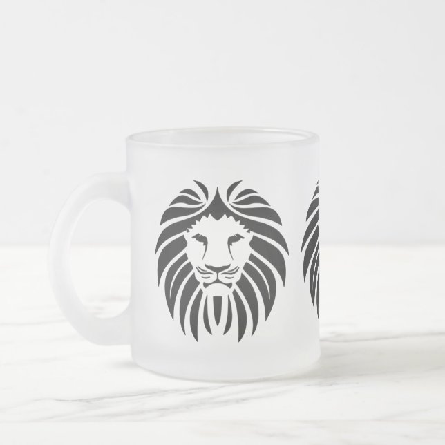 Taza De Cristal Esmerilado León, León Mane, Orgullo, Safari (Izquierda)