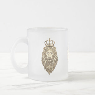 Taza De Cristal Esmerilado León majestuoso