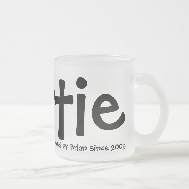 Taza De Cristal Esmerilado Les encanta - Mug (Personalize) (Derecha)