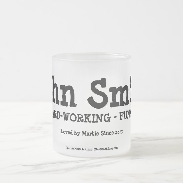 Taza De Cristal Esmerilado Les encanta - Mug (Personalize) (Centro)