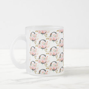 Taza De Cristal Esmerilado Letra C
