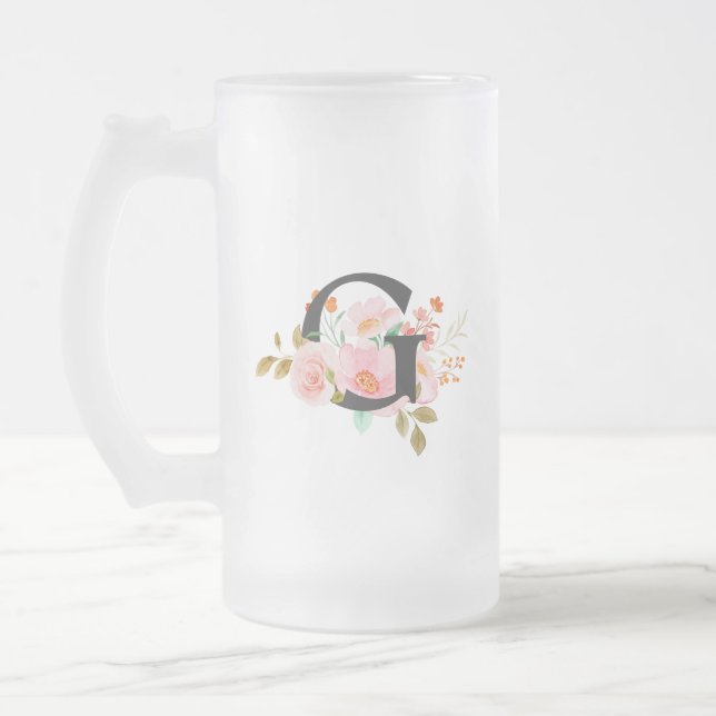 Taza De Cristal Esmerilado Letra G (Izquierda)