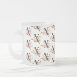 Taza De Cristal Esmerilado Letra X
