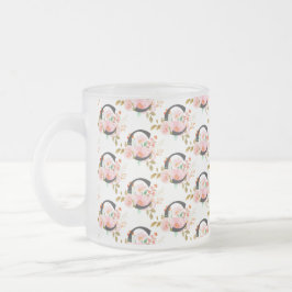 Taza De Cristal Esmerilado Letter C