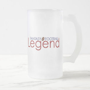 Taza De Cristal Esmerilado leyenda nuevo 2010 del fútbol de la fantasía