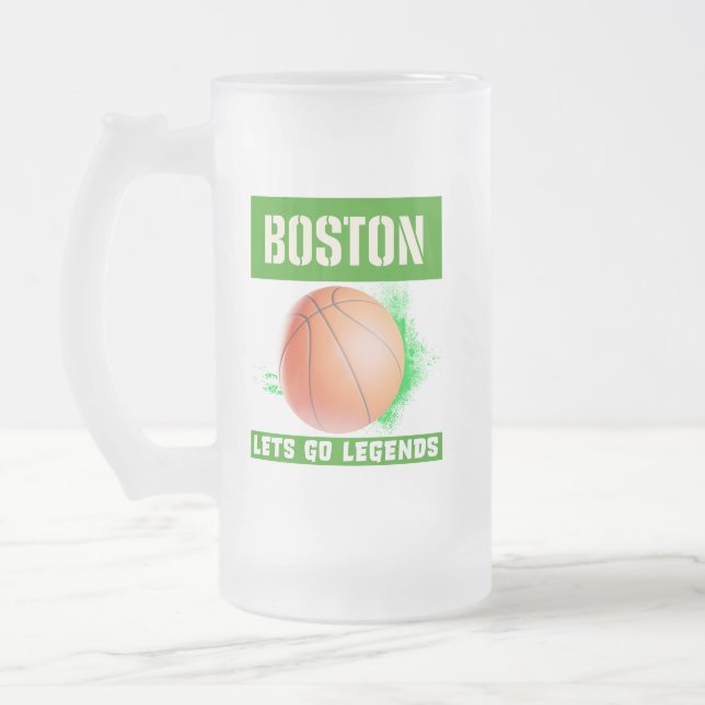 Taza De Cristal Esmerilado Leyendas de baloncesto de Boston (Izquierda)