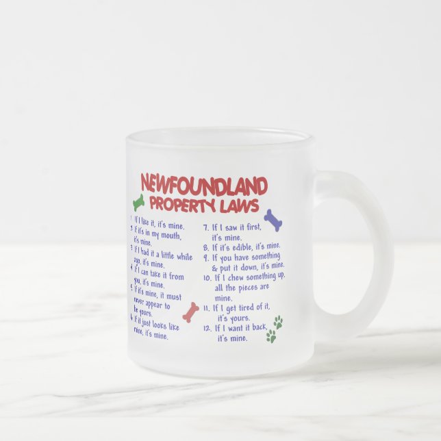 Taza De Cristal Esmerilado Leyes 2 de la propiedad de TERRANOVA (Derecha)