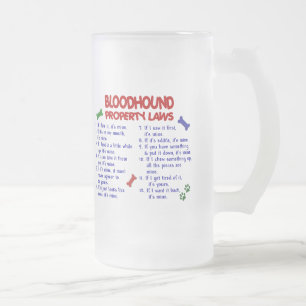 Taza De Cristal Esmerilado Leyes 2 de la propiedad del SABUESO