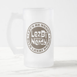 Taza De Cristal Esmerilado Lezbi Nerdy Frosty Mug