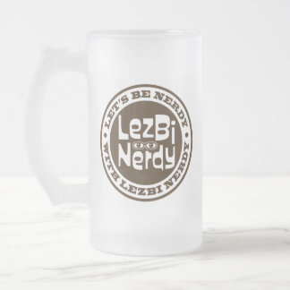 Taza De Cristal Esmerilado Lezbi Nerdy Frosty Mug
