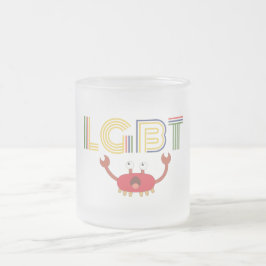 Taza De Cristal Esmerilado LGBT - Derechos humanos - Cangrejo blanco