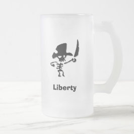 Taza De Cristal Esmerilado Libertad pirata