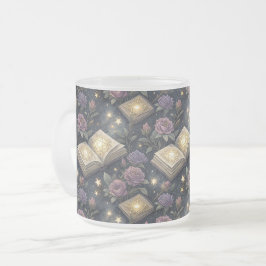 Taza De Cristal Esmerilado Libros Mágicos