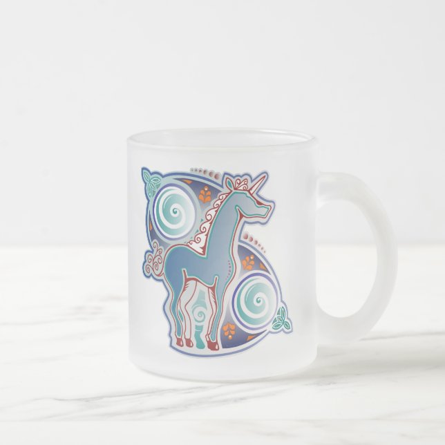 Taza De Cristal Esmerilado Licorne celtique (Derecha)