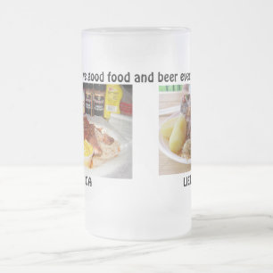 Taza De Cristal Esmerilado Lietuva-America Beer Mug