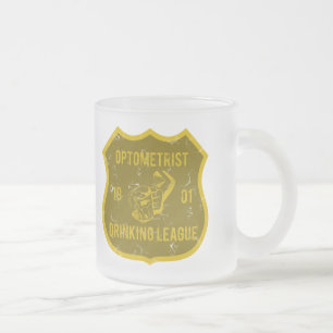 Taza De Cristal Esmerilado Liga de consumición del optometrista