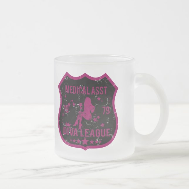 Taza De Cristal Esmerilado Liga médica de la diva de Asst (Derecha)