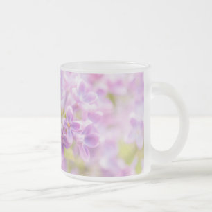 Taza De Cristal Esmerilado Lilac Flowers Mist