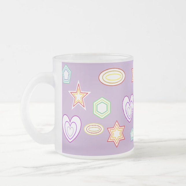 Taza De Cristal Esmerilado Lilac shapes mug (Izquierda)