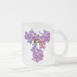 Taza De Cristal Esmerilado Lilacs en primavera